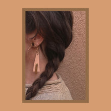 Load image into Gallery viewer, A C C O L A D E S  Earrings • Leather & Brass