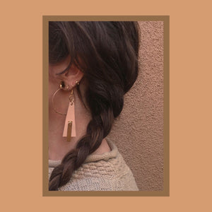 A C C O L A D E S  Earrings • Leather & Brass