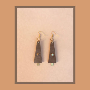A C C O L A D E S  Earrings • Leather & Brass
